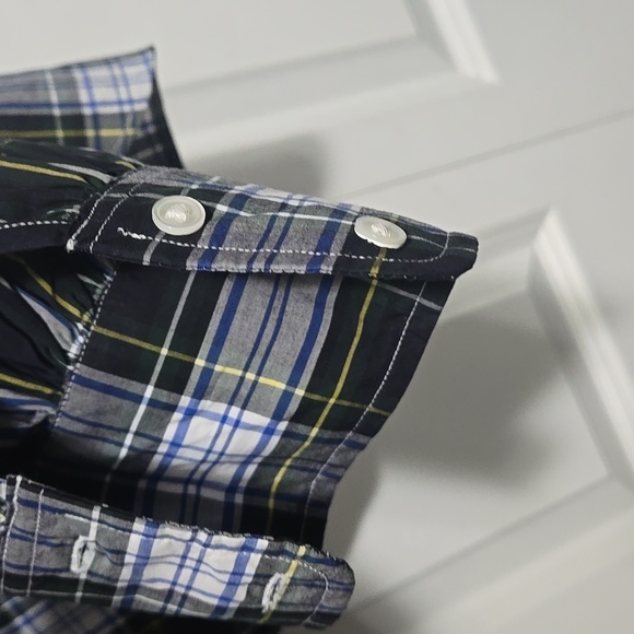 Polo by Ralph Lauren Black and Blue Plaid Button Down Shirt - Picture 8 of 16